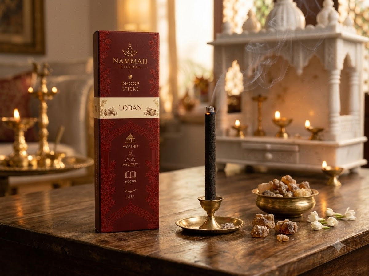 Loban dhoop sticks, close-up