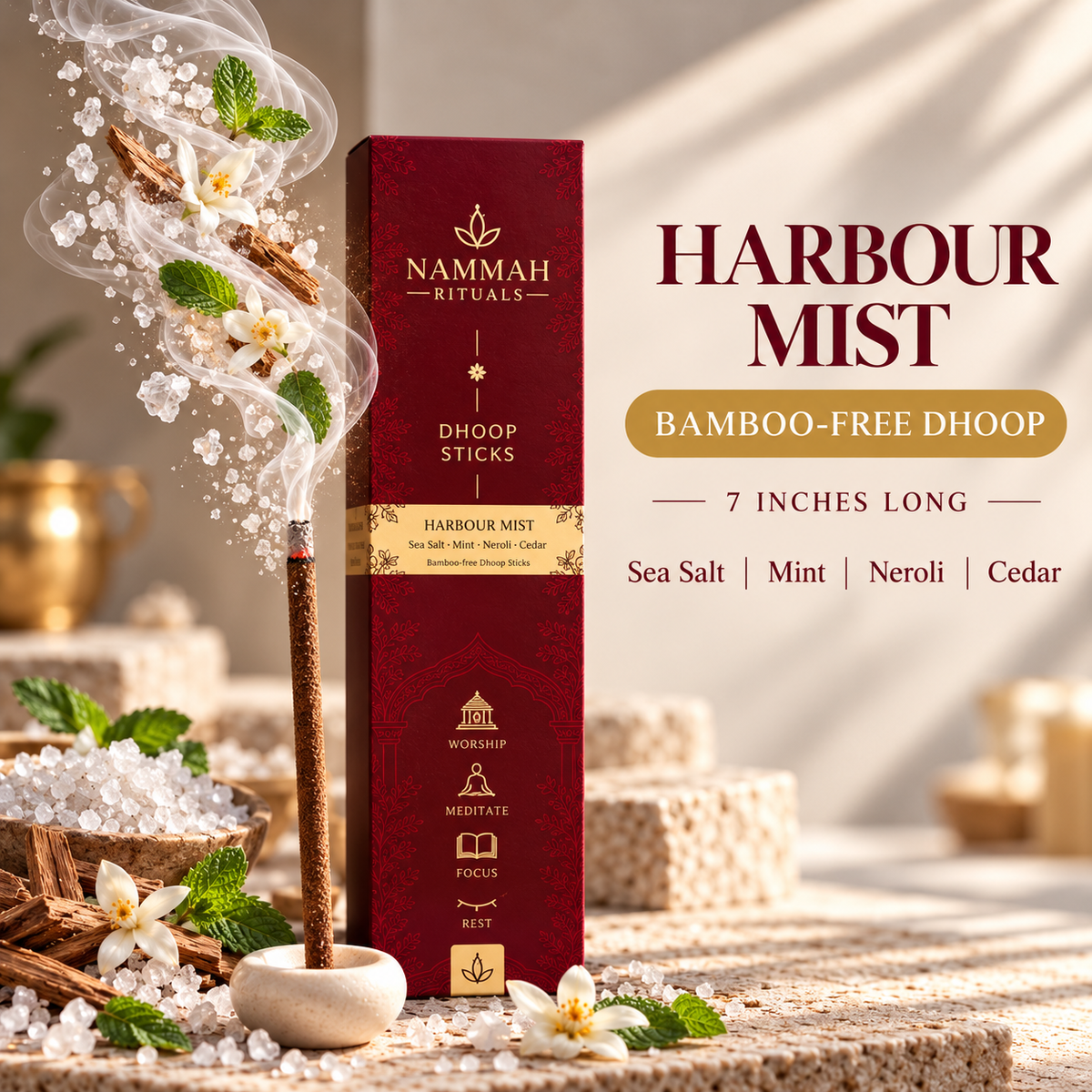 Harbour Mist incense sticks by Nammah Rituals