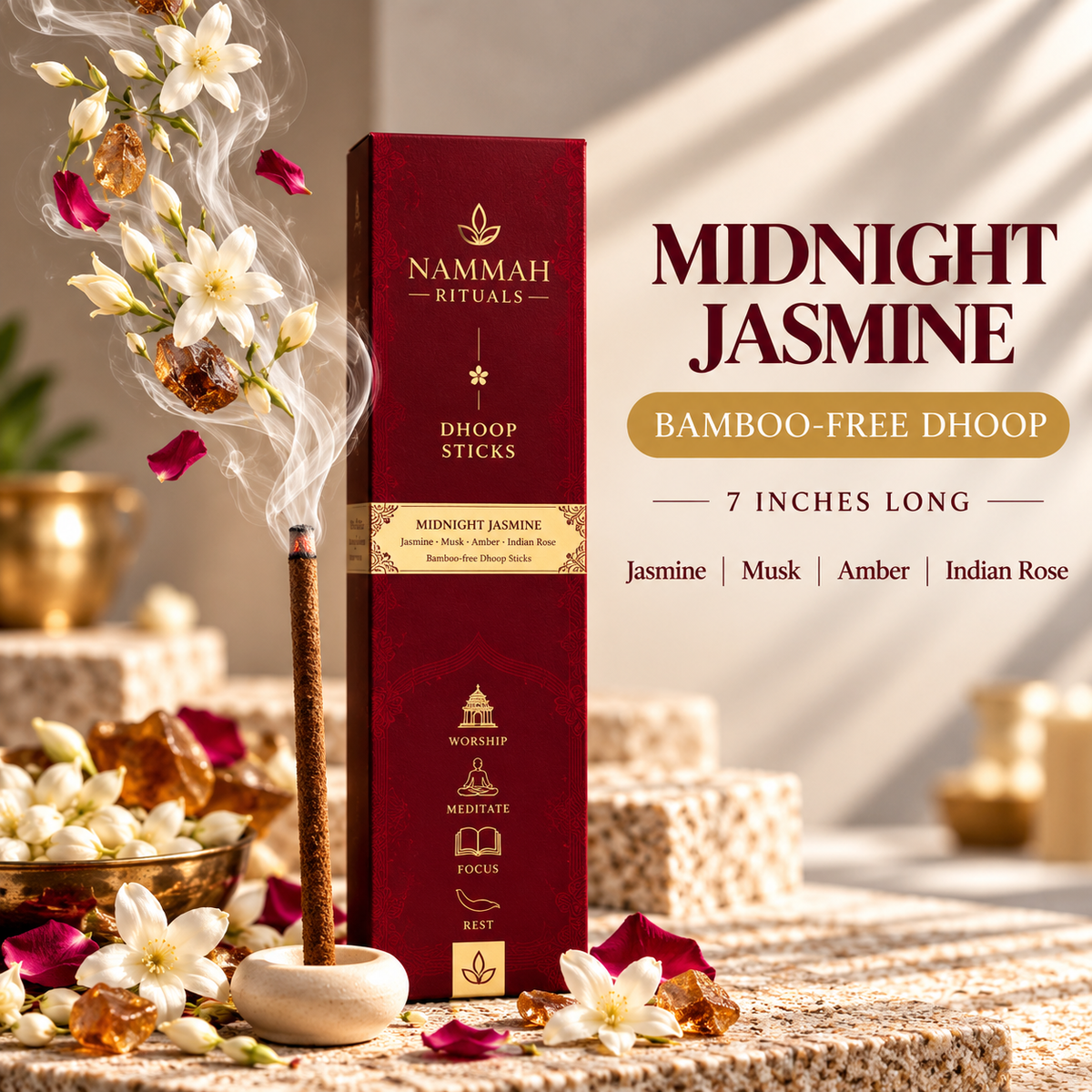 Midnight Jasmine incense by Nammah Rituals